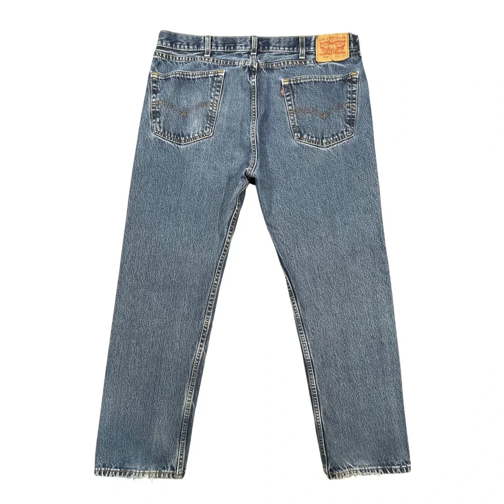 Levi's Blue 505 Regular Fit Straight Leg Jeans Mens 40x32